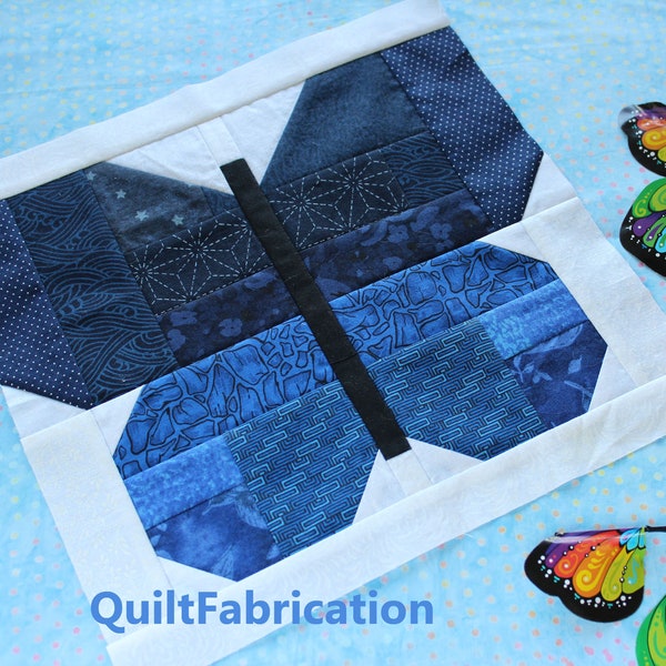 Butterfly Quilt Block, Beginner PDF Instant Download Pattern