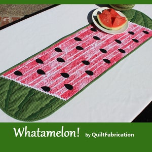 Watermelon Table Runner, Watermelon Decor, Table Decoration, Picnic Table Decor, Picnic Party, Summer Decorations, Quilt Pattern, Home Decor image 1