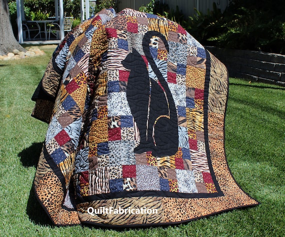 Sheba Multi size Cat Quilt Pattern Lap Twin Queen Beginner Quilt Instant PDF Download Etsy Canada