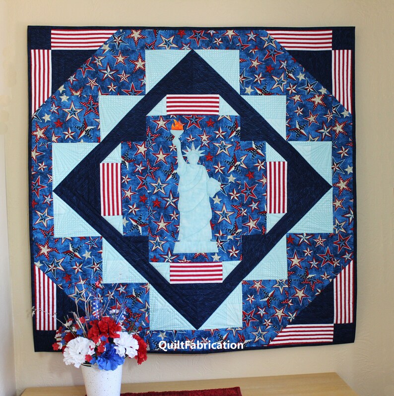 Liberty Patriotic Wall Hanging Easy Quilt Pattern Instant - Etsy