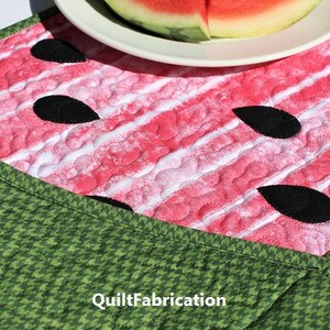 Watermelon Table Runner, Watermelon Decor, Table Decoration, Picnic Table Decor, Picnic Party, Summer Decorations, Quilt Pattern, Home Decor image 4