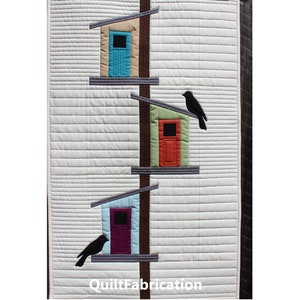 Welcome to My Birdhouse, Bird Wall Hanging Quilt Pattern, Instant Download PDF image 6