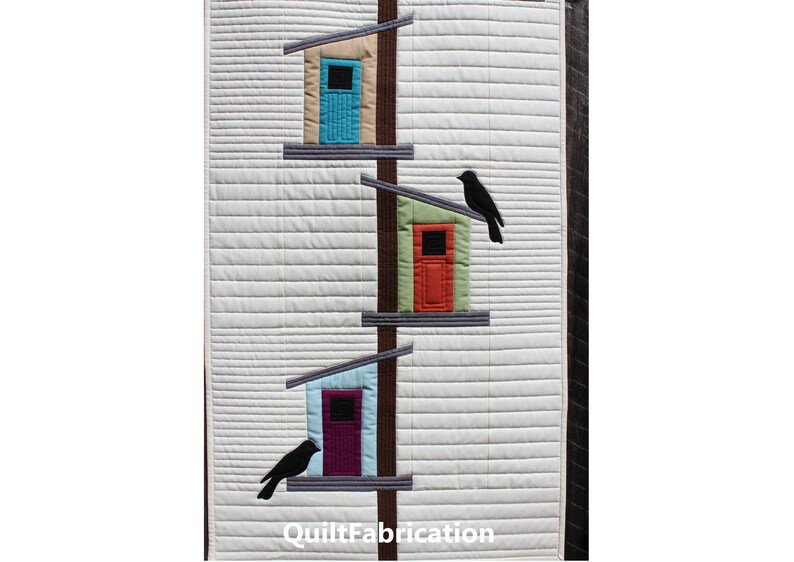 Welcome to My Birdhouse, Bird Wall Hanging Quilt Pattern, Instant Download PDF image 6