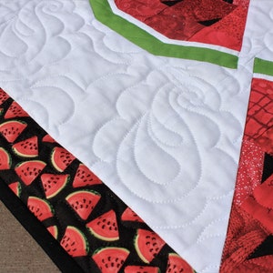 Watermelon Delight, Summer Picnic Quilt, Intermediate PDF Quilt Pattern, Lap, Twin Sizes, Watermelon Decoration 画像 4