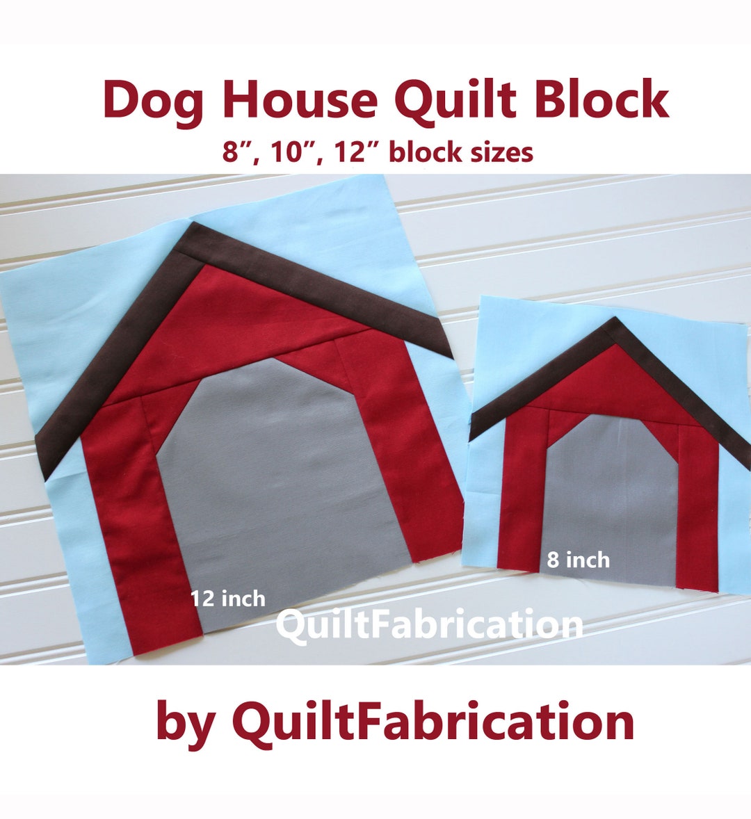 Dog House Quilt Block, Multi Size Pattern, Easy Beginner, PDF Download Etsy