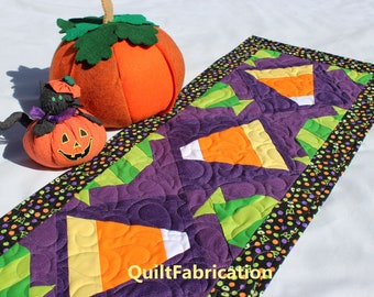 Halloween Candy table runner, Intermediate PDF Download Quilt Pattern, Fall Decoration