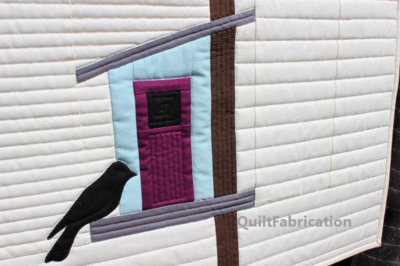 Welcome to My Birdhouse, Bird Wall Hanging Quilt Pattern, Instant Download PDF image 5