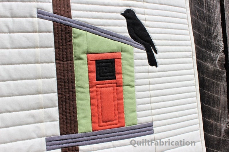 Welcome to My Birdhouse, Bird Wall Hanging Quilt Pattern, Instant Download PDF image 4