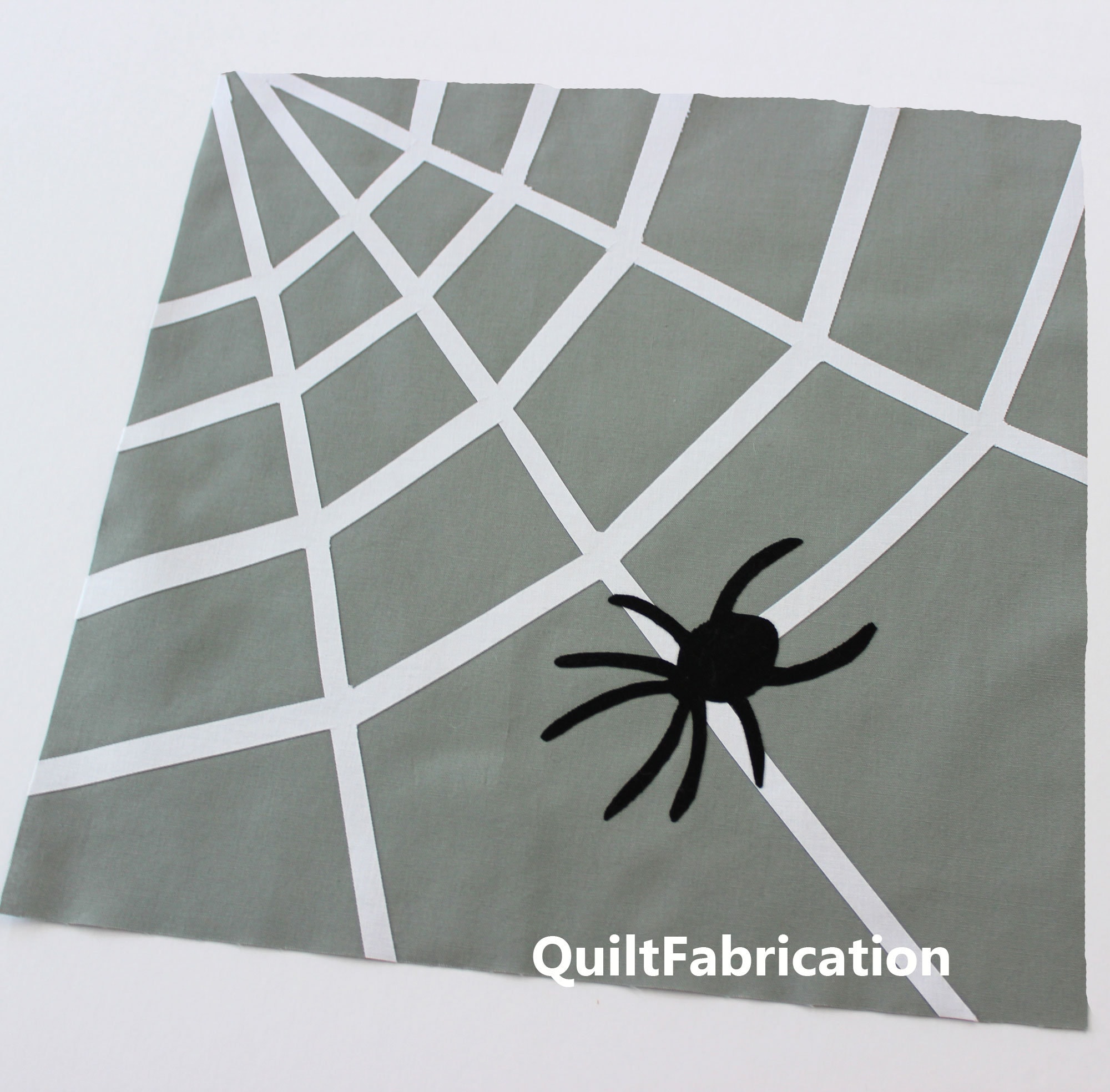 Spider Web Quilt Block, Easy Beginner Applique Pattern, Halloween PDF ...