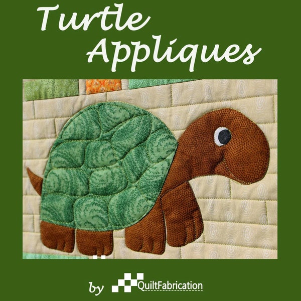 Turtle Pattern, Quilt Pattern, Reptile Applique, Applique Pattern, Animal Applique, Kids Quilt, Toddler Quilt, Kids Turtle Quilt