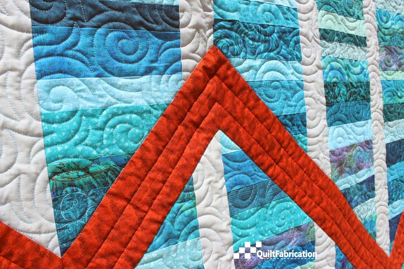 Stock Market, Scrap Quilt, String Quilt, Lap, Twin Quilt, Quilt Pattern, Modern Quilt image 2