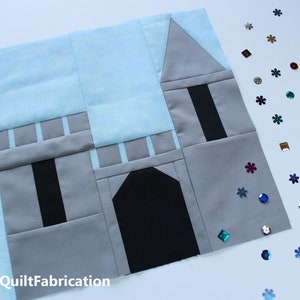 Castle Quilt Block, Fairy Tale Quilt Block, Easy Beginner, PDF Download Pattern