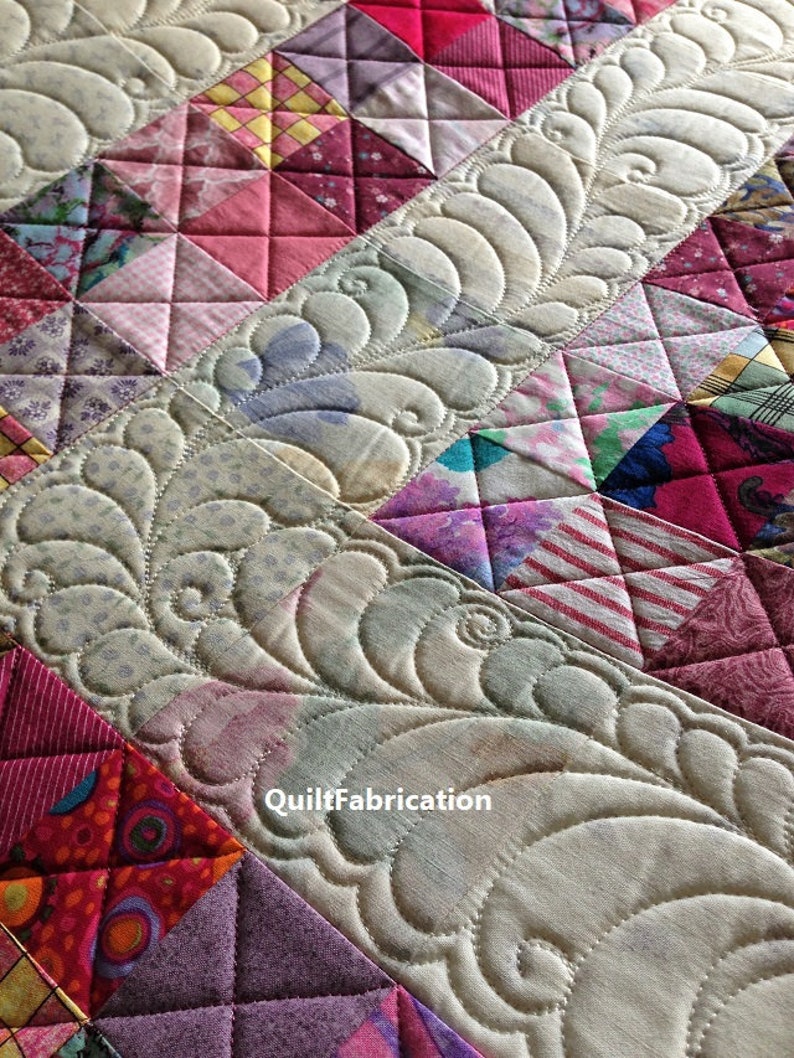Becharmed Baby Quilt, Scrap Quilt, Beginner Quilt, Charm Squares image 3