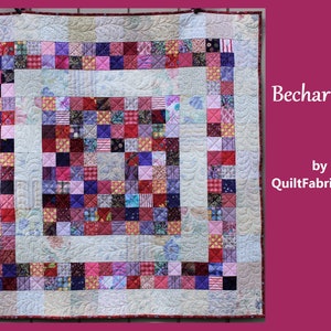 Becharmed Baby Quilt, Scrap Quilt, Beginner Quilt, Charm Squares image 1