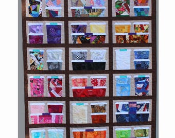 Scrap Storage, Lap Quilt Pattern, Intermediate Level, Instant Download PDF Pattern