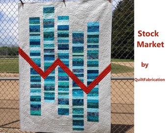 Stock Market, Scrap Quilt, String Quilt, Lap, Twin Quilt, Quilt Pattern, Modern Quilt