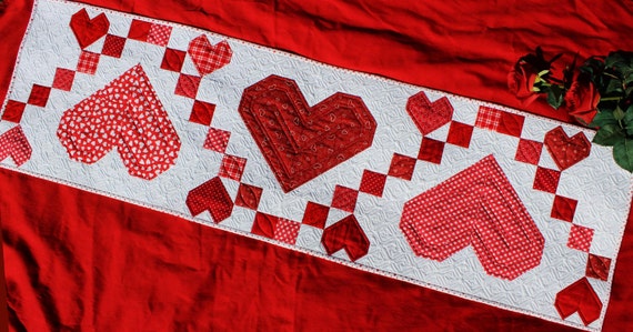 Red and 2024 white table runner