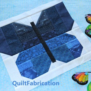 Butterfly Quilt Block, Easy Piecing, Beginner PDF Instant Download Pattern