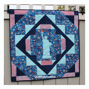 Liberty, Patriotic Wall Hanging, Easy Quilt Pattern, Instant PDF Download, Fourth of July Decoration
