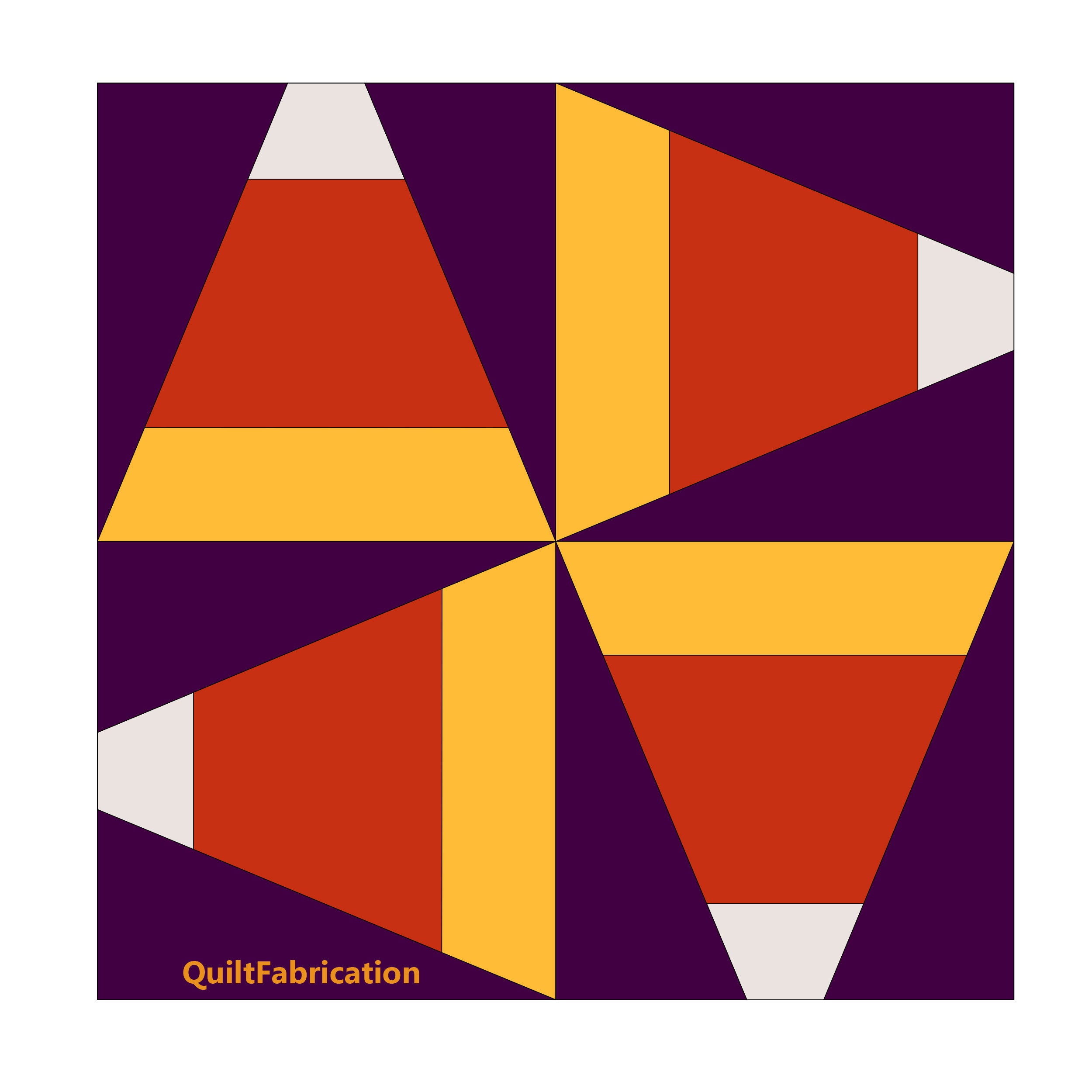 Halloween Candy Corn Quilt Block Easy Piecing Beginner PDF Etsy