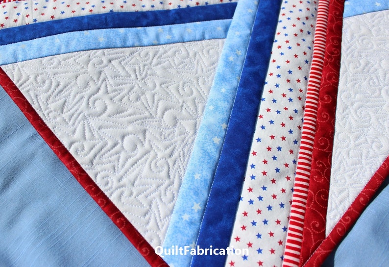 United Table Runner, Easy Quilt Pattern, Beginner Pattern, Stripes, Seasonal Decor, Table Decor, Modern Quilt, Patriotic image 2