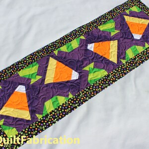 Halloween Candy table runner, Intermediate PDF Download Quilt Pattern, Fall Decoration image 3