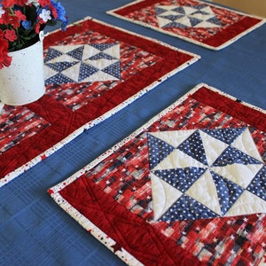 Holiday Stars, Placemat, Table Runner, Quilt Pattern, Home Decor, Easy Quilt Pattern, Christmas Decoration, Patriotic, Seasonal Decor image 2