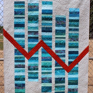 Stock Market, Scrap Quilt, String Quilt, Lap, Twin Quilt, Quilt Pattern, Modern Quilt image 6
