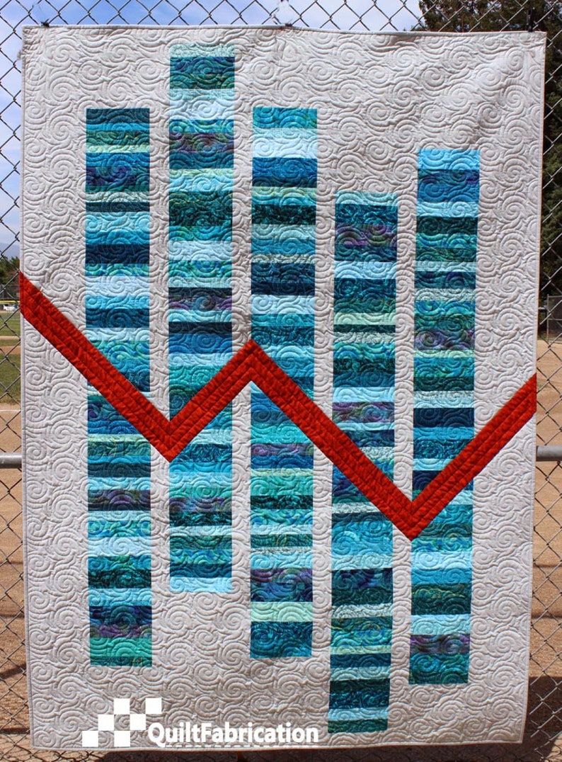 Stock Market, Scrap Quilt, String Quilt, Lap, Twin Quilt, Quilt Pattern, Modern Quilt image 6