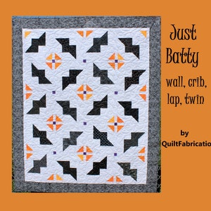 Just Batty, Halloween Quilt Pattern, Multi Sized, Easy Fall Quilt Pattern image 6