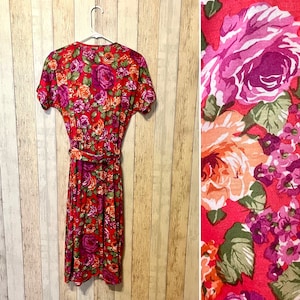 SALE: 1980s Floral Midi Dress, S-M image 5