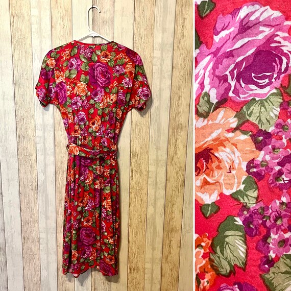 SALE: 1980s Floral Midi Dress, S-M - image 5