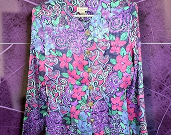 1980s Floral Skirt Suit, 8