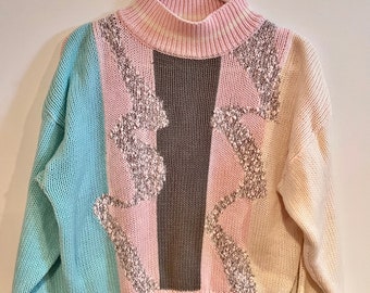 1980s Abstract Memphis Sweater, M