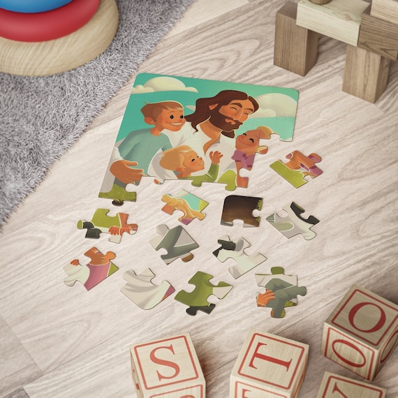 Jesus With Children Kids' Puzzle 30piece Sunday Etsy