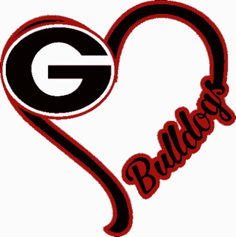 Embroidery design Georgia Bulldogs Love | Etsy