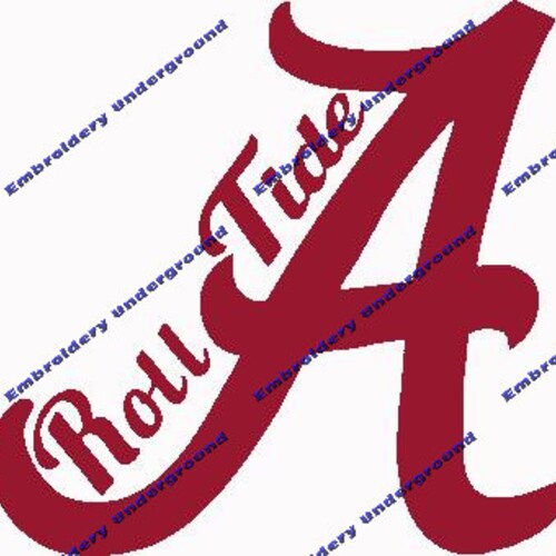 Embroidery Design Roll Tide - Etsy