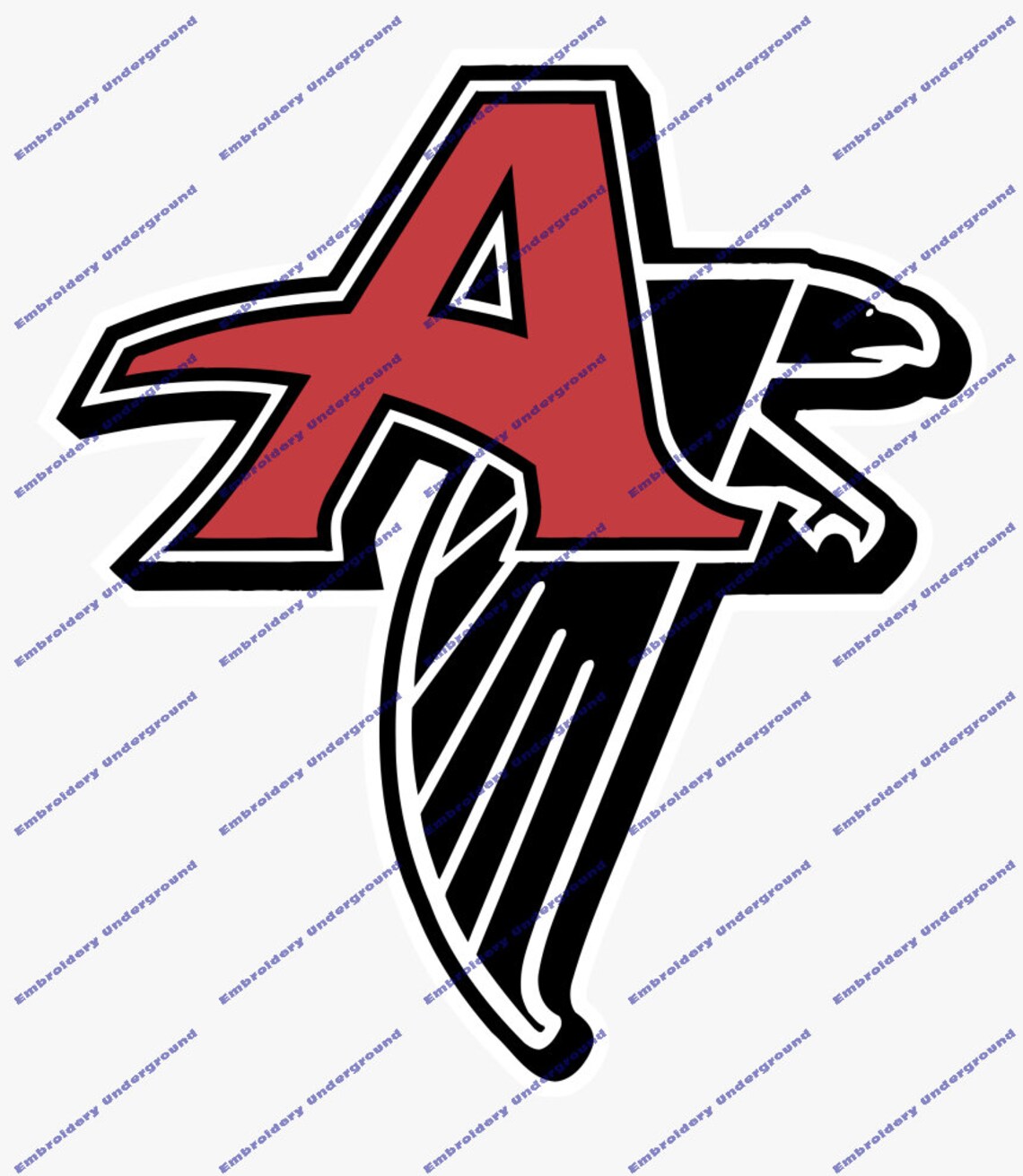 Embroidery Design Atlanta Falcons Etsy