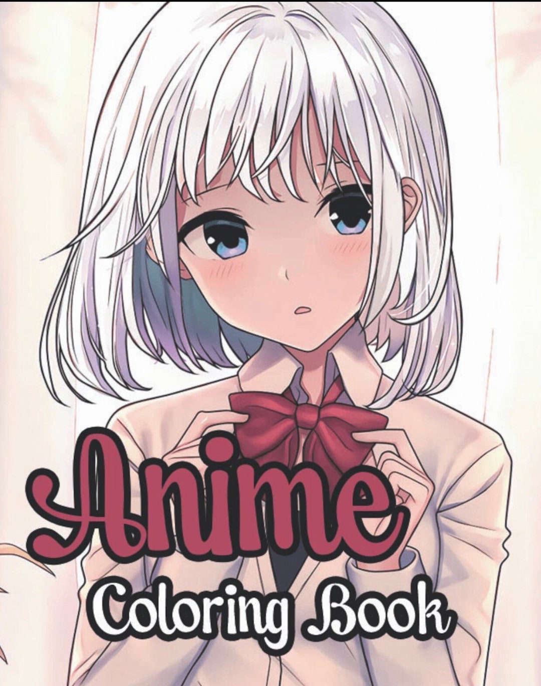Digital Anime Coloring Book- - Etsy