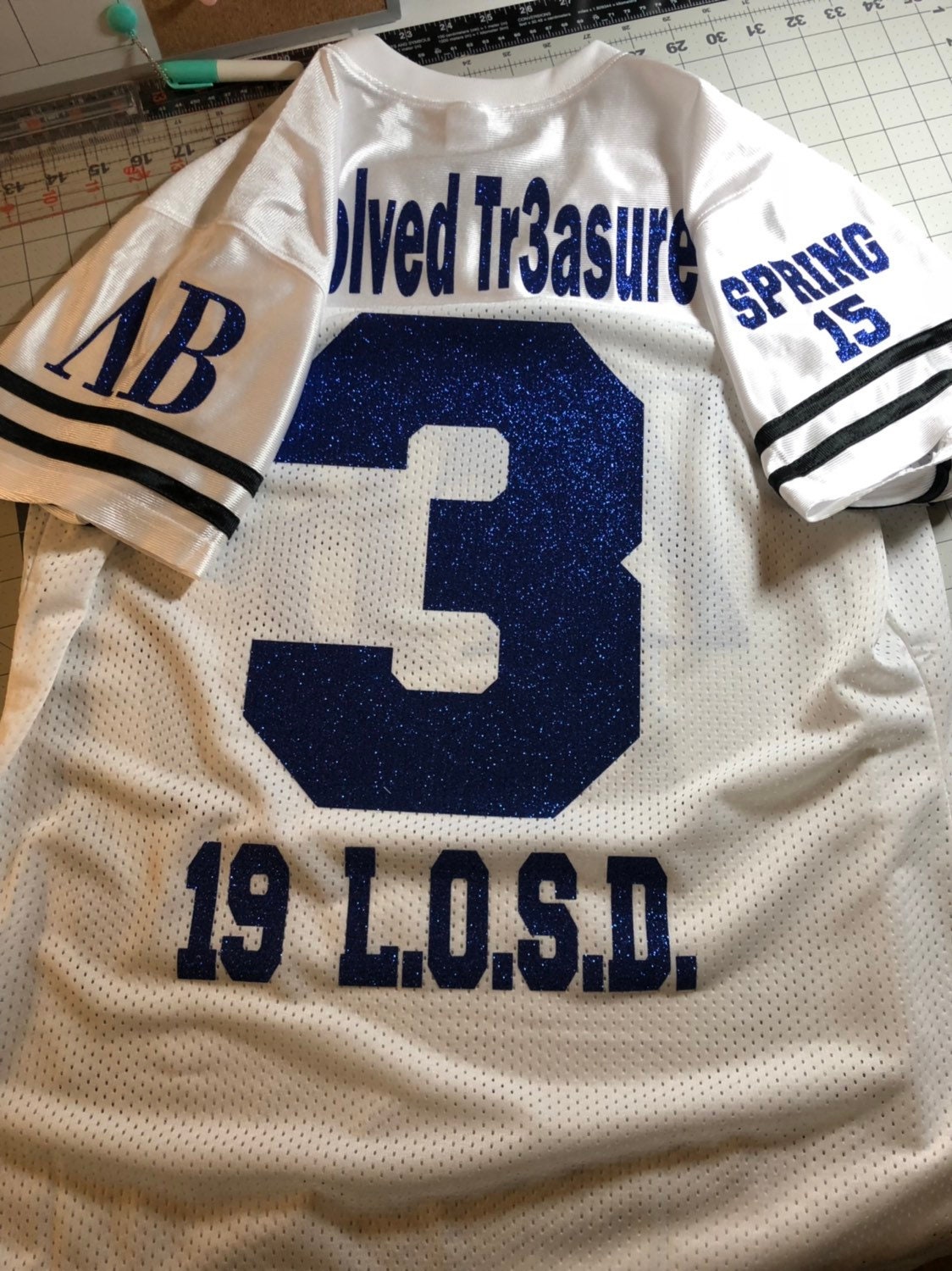 Custom Glitter Jersey Etsy