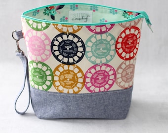 TWIGGY NO. 2 | ready to ship - extra tall+ large project bag, fabric yarn bowl, knitting bag, or makeup bag