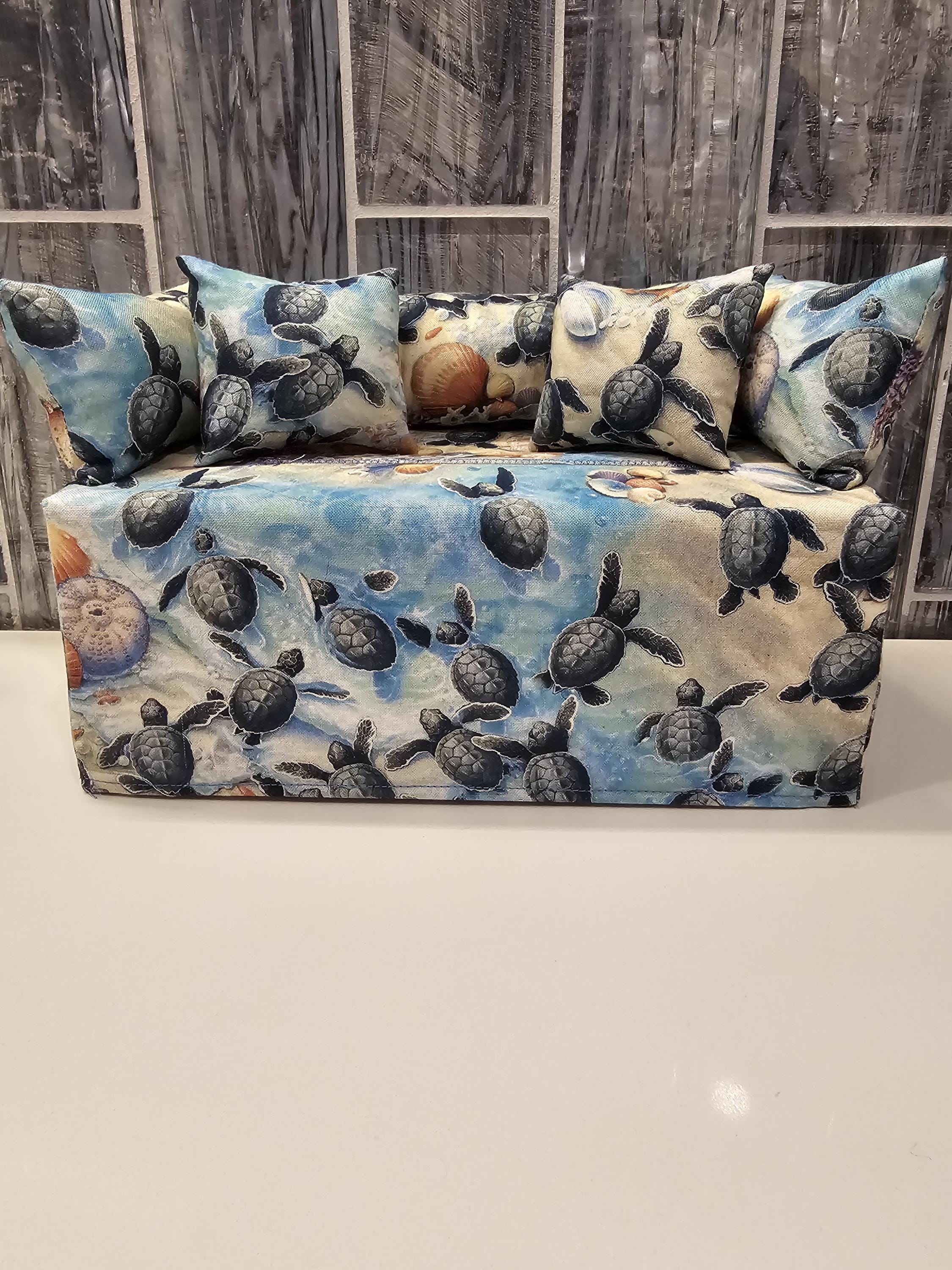 Copri scatola di fazzoletti in resina epossidica con motivo artistico sulla spiaggia: decorazione con paesaggio marino - Italia