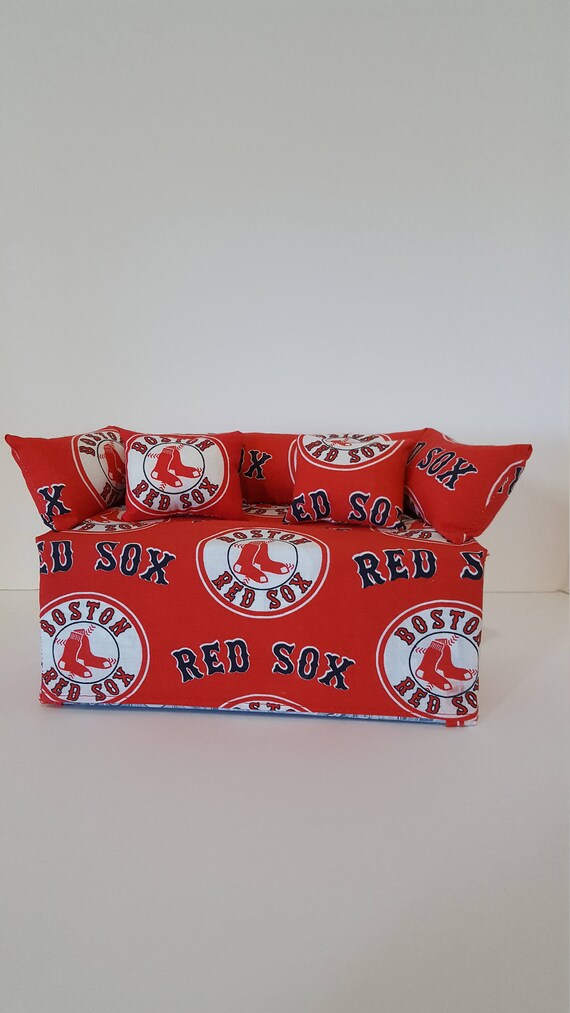 Hand Made Red Sox Sofa Couch Tissue Box Cover Etsy