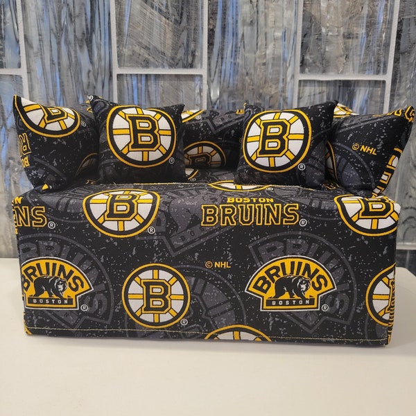 Handmade Boston Bruins Couch/Sofa Tissue Box Cover