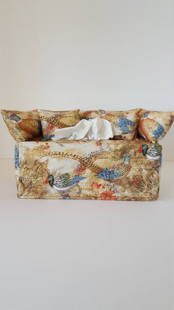 Hand Made Pheasant Couch Sofa Tissue Box Cover Etsy