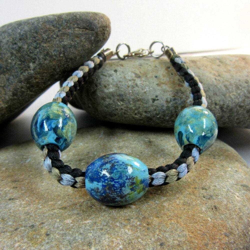 Japanese Wood Bead Bracelet - Etsy