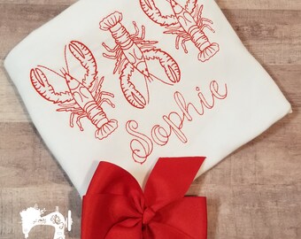 Girl's Crawfish trio shirt, Low Country Boil Shirt, Personalized Girl’s Shirt