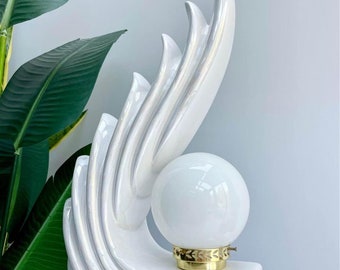 RARE Vintage Iridescent Art Deco Wave / Wing Lamps *PRICE PER Lamp*