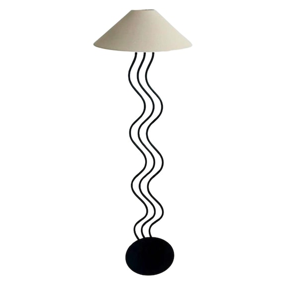 90's ポストモダン ウェービー フロアライト ヴィンテージ vintage Vintage 1980s Postmodern Memphis Style Wave Floor Lamps - Etsy