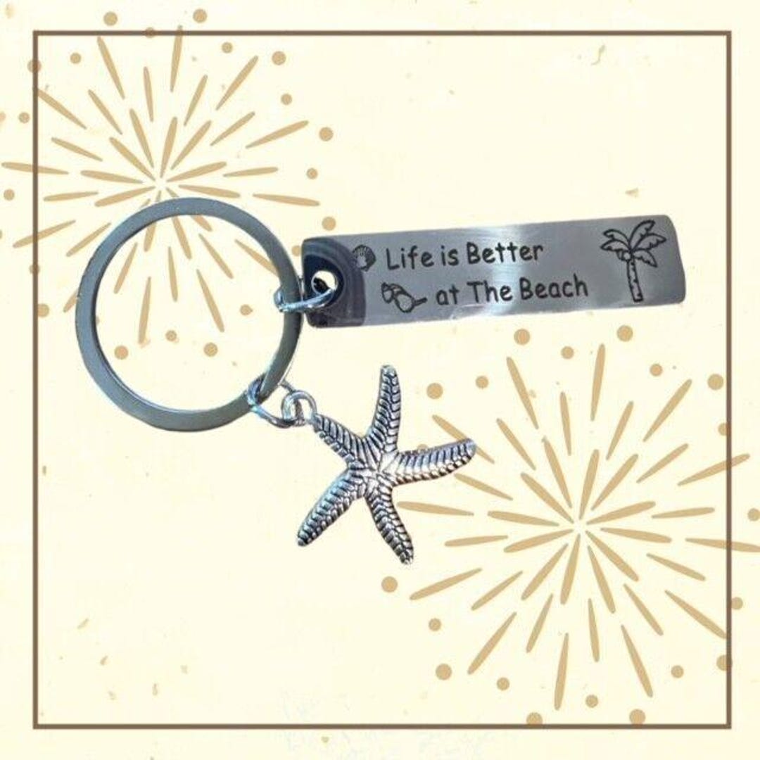 Starfish Life is Better at the Beach Key Chain - Etsy